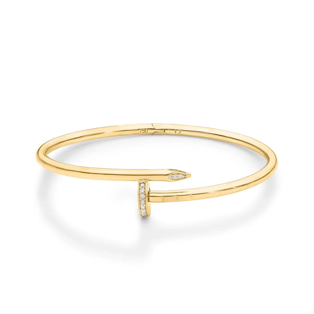 النگو طلا میخ کارتیه نگینی