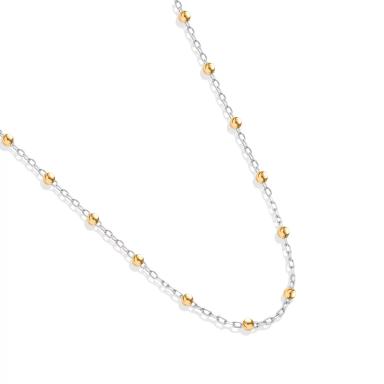 گردنبند بدل تمام گوی بلوم دو رنگ